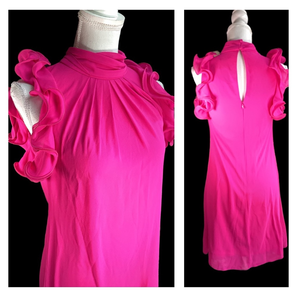 Vince Camuto Ruffled Shift Dress. B16